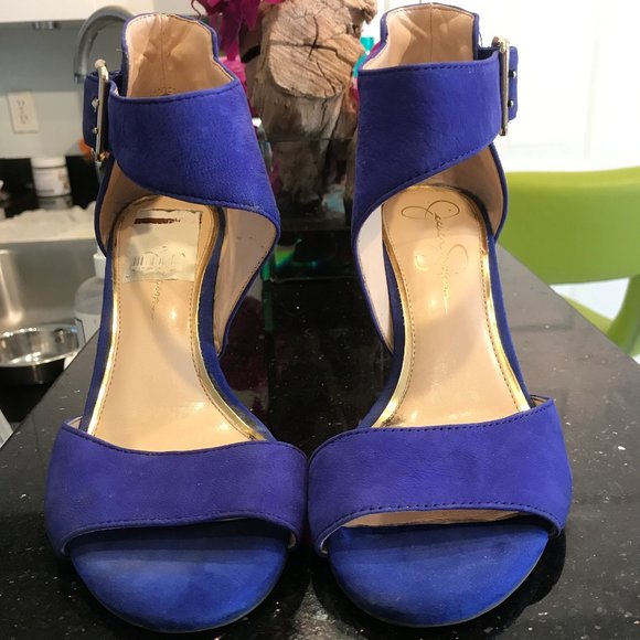 Cobalt Blue Jessica Simpson Heels - Picture 1 of 14